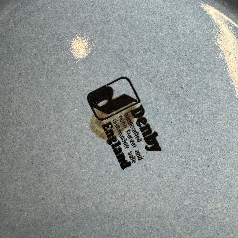 Denby-Langley Corfu Blue Stoneware Round Casserole Dish with Lid Made in England - Picture 8 of 12